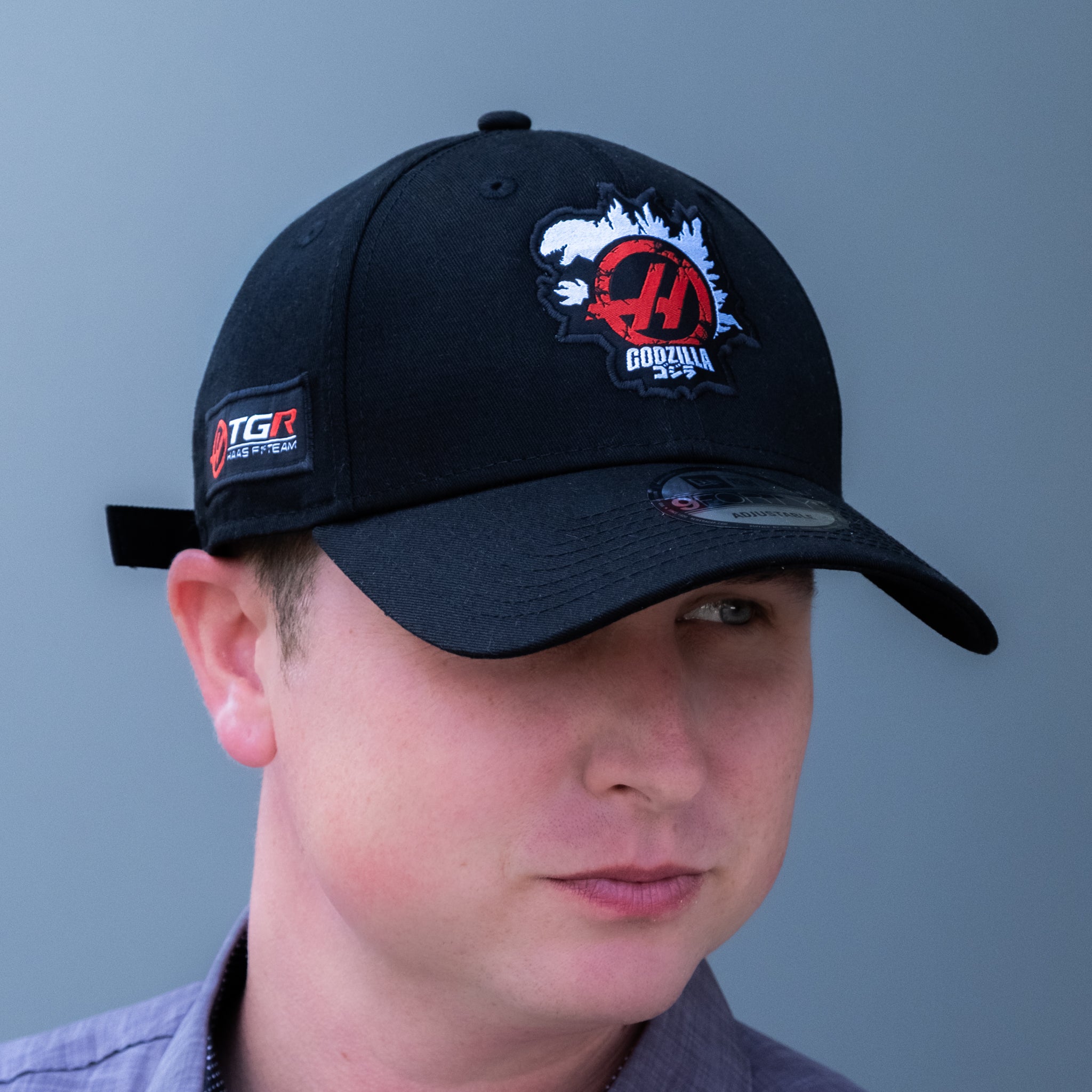 godzilla-x-haas-team-cap-schwarz-new-era-100-baumwolle image 5