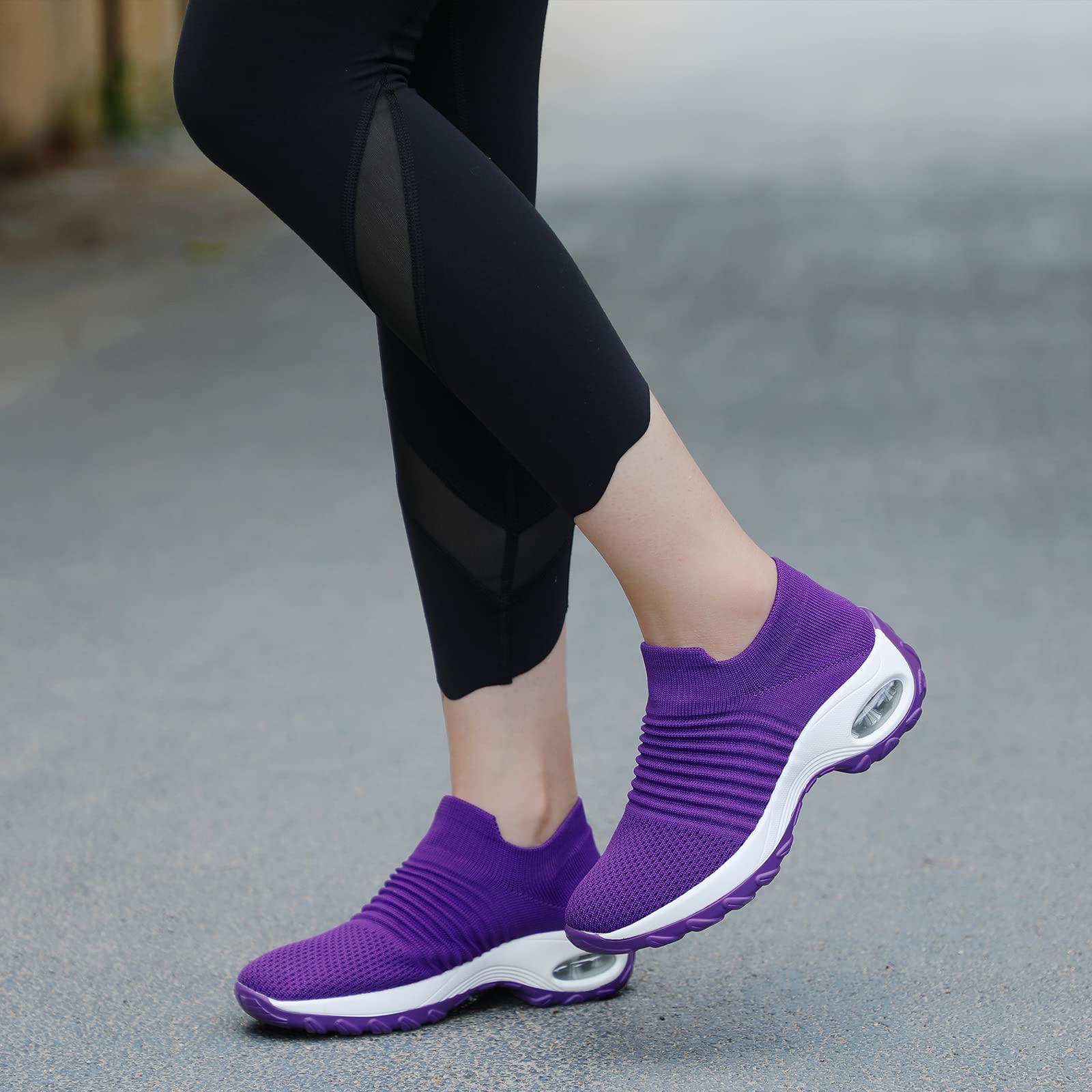 hkr-damen-sneaker-slip-on-memory-foam-violett-35 image 2