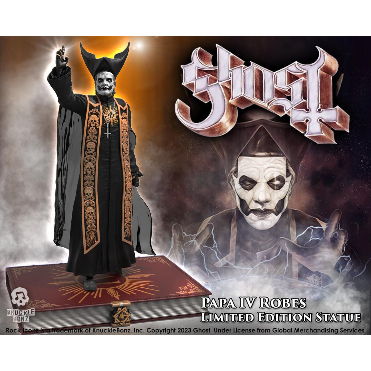 rock-iconz-ghost-papa-emeritus-iv-statue-1-9-black-robes-limitiert image 2