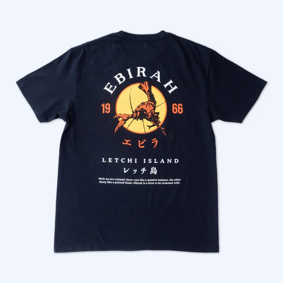 godzilla-souvenir-ebirah-t-shirt-blau-baumwolle image 1