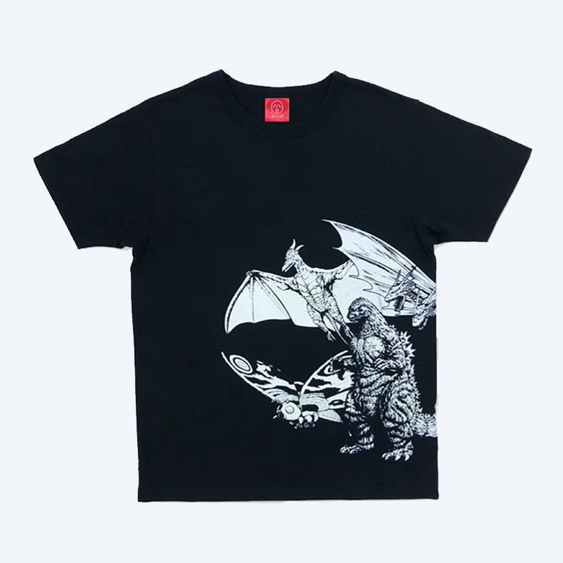 godzilla-ojico-glow-monsters-t-shirt-schwarz-baumwolle image 1