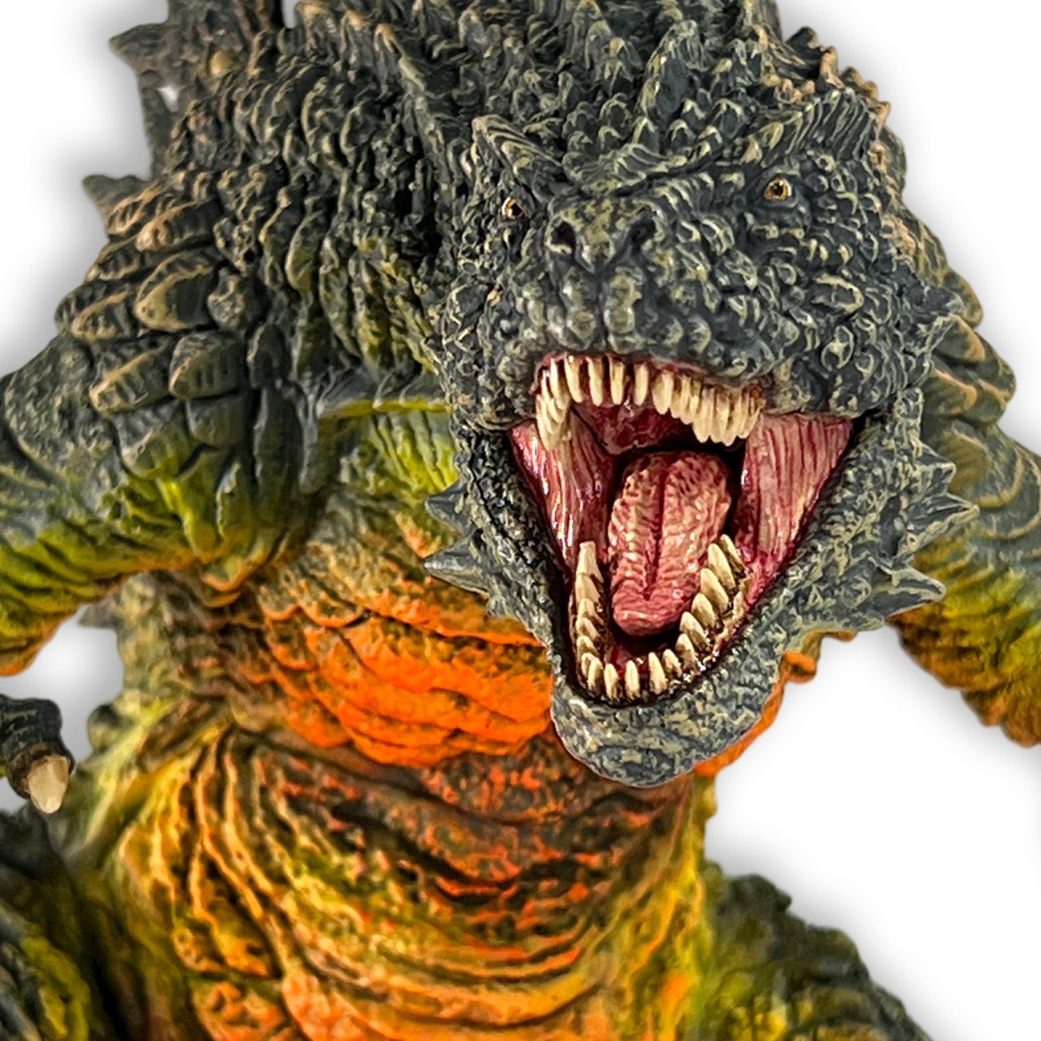 godzilla-minus-one-first-form-odo-island-nightmare-statue-feuereffekt image 4