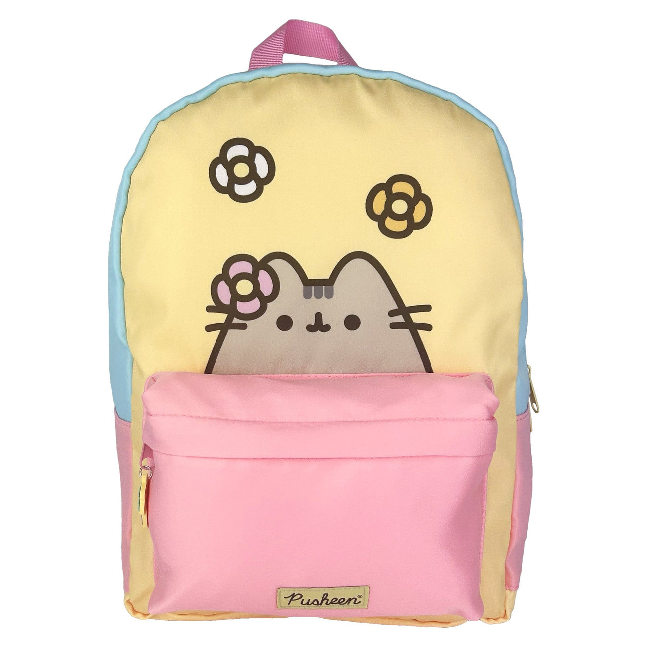 elbenwald-pusheen-rucksack-gelb-mit-katzen-motiv-schulrucksack image 2