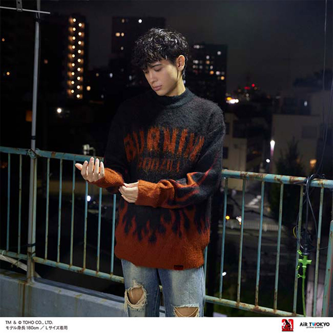 godzilla-vs-destoroyah-burning-godzilla-pullover-schwarz-m image 3