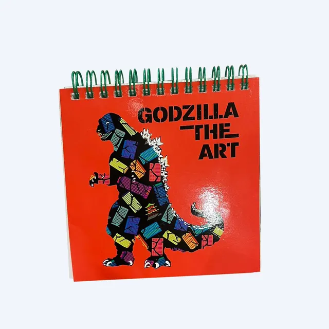 godzilla-the-art-notizbuch-orange-ringbindung-12x12-cm image 1