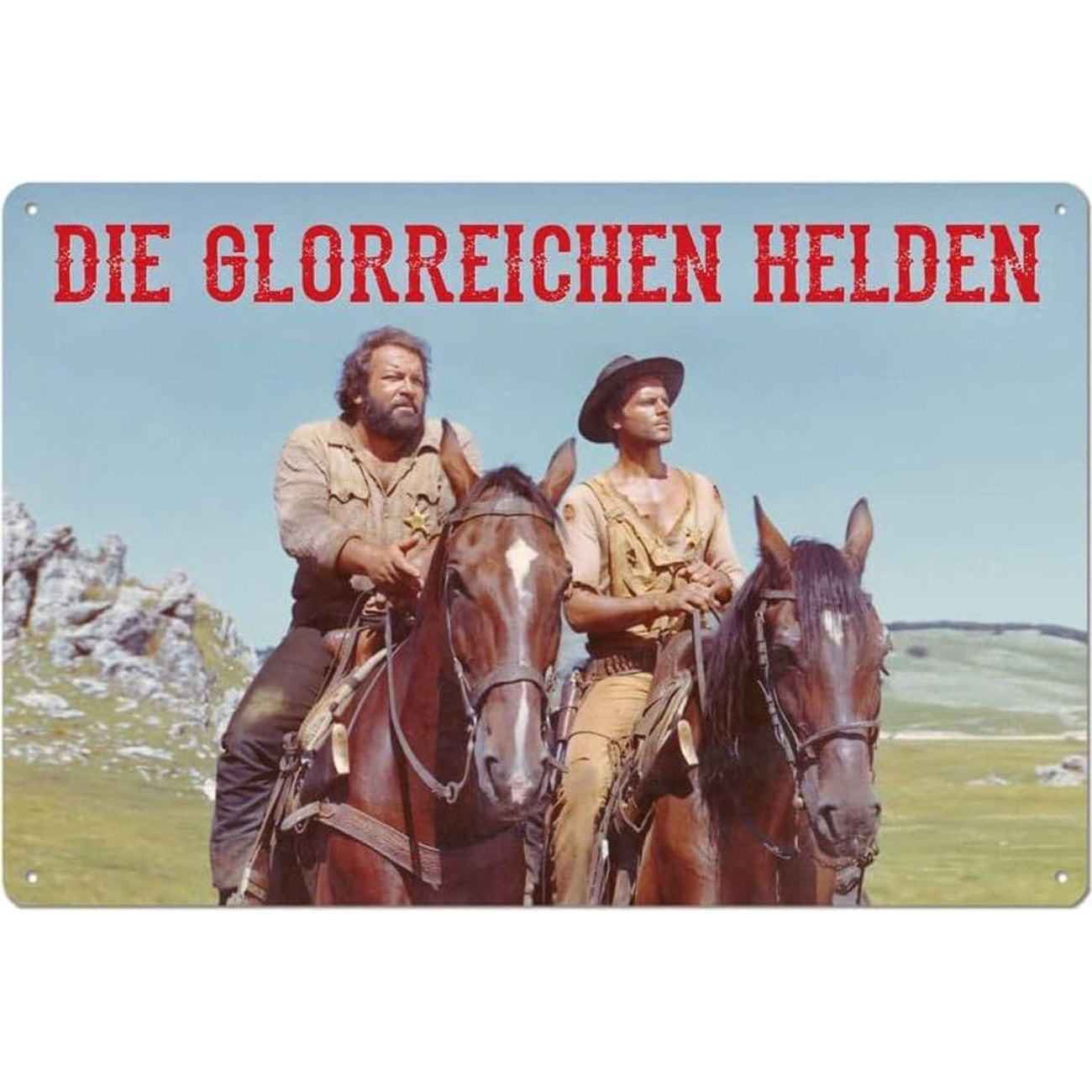 bud-spencer-terence-hill-blechschild-die-glorreichen-metallschild image 1