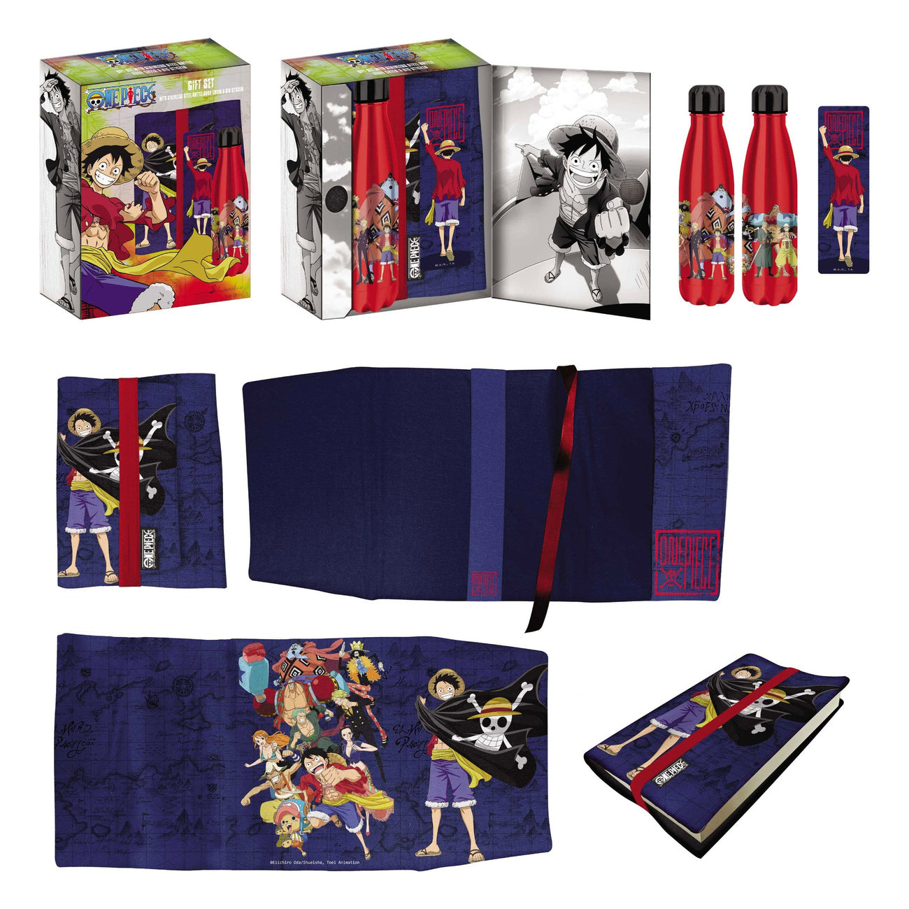 one-piece-geschenkset-stahlflasche-500-ml-sticker-set image 1