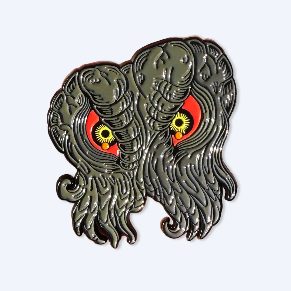 godzilla-hedorah-head-pin-emaille-anstecker-smog-5cm image 1