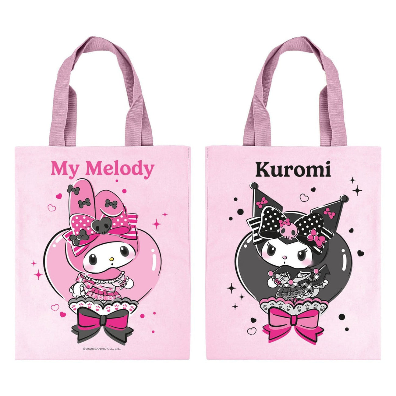 sanrio-my-melody-kuromi-pink-black-party-tragetasche image 1