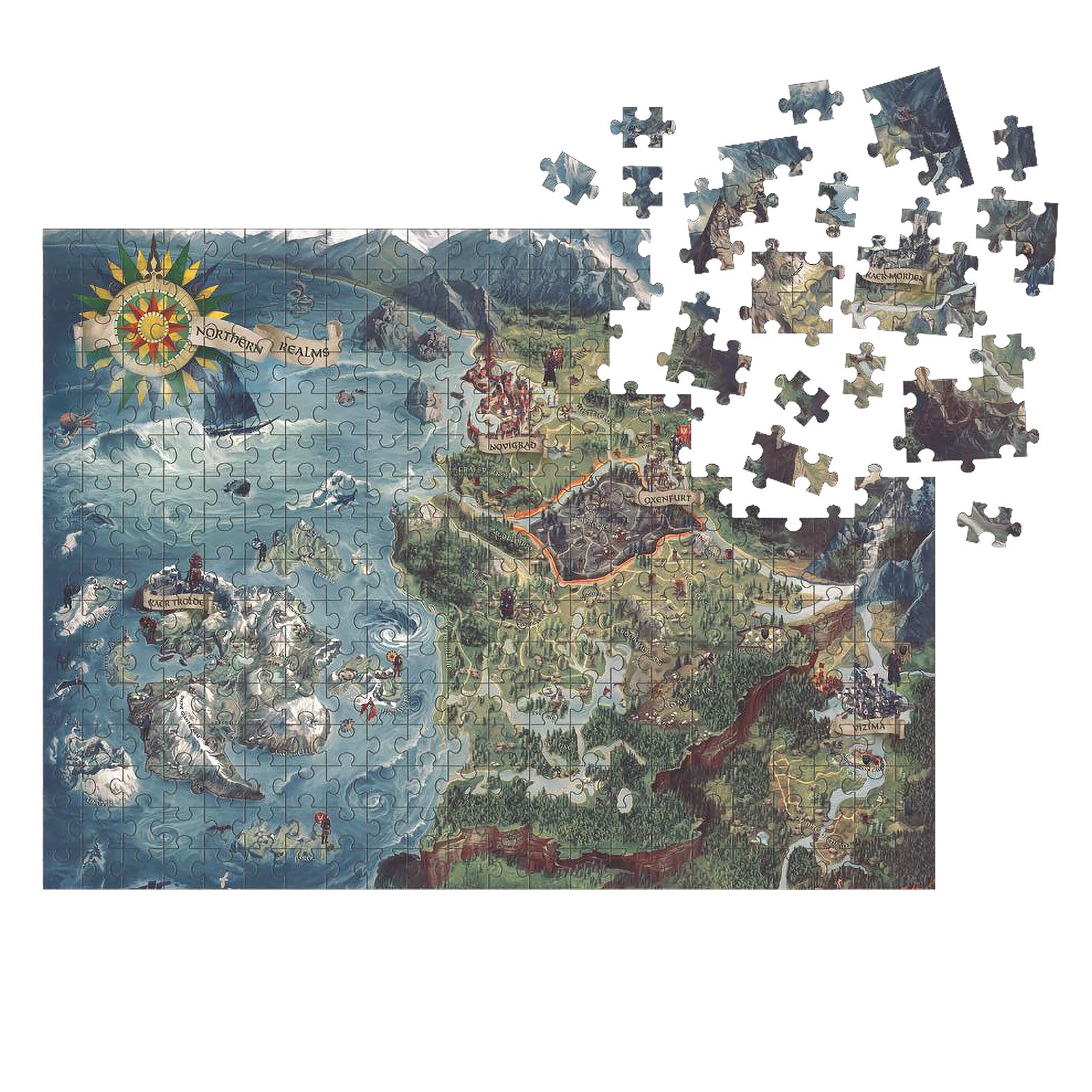 elbenwald-witcher-karte-n-rdliche-k-nigreiche-puzzle image 2