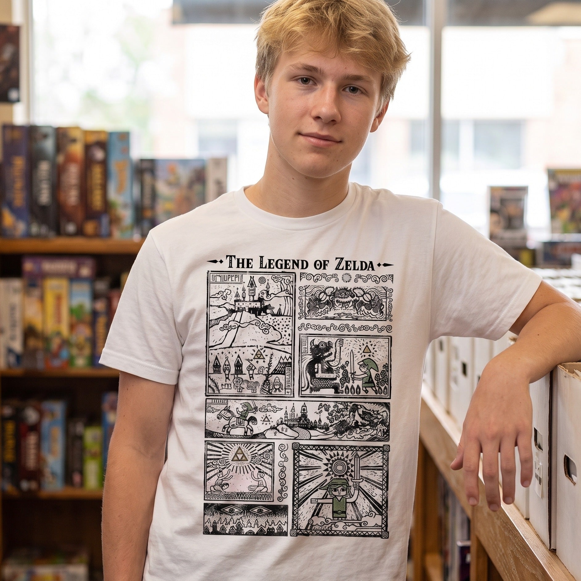 zelda-link-the-wind-waker-intro-t-shirt-wei image 1