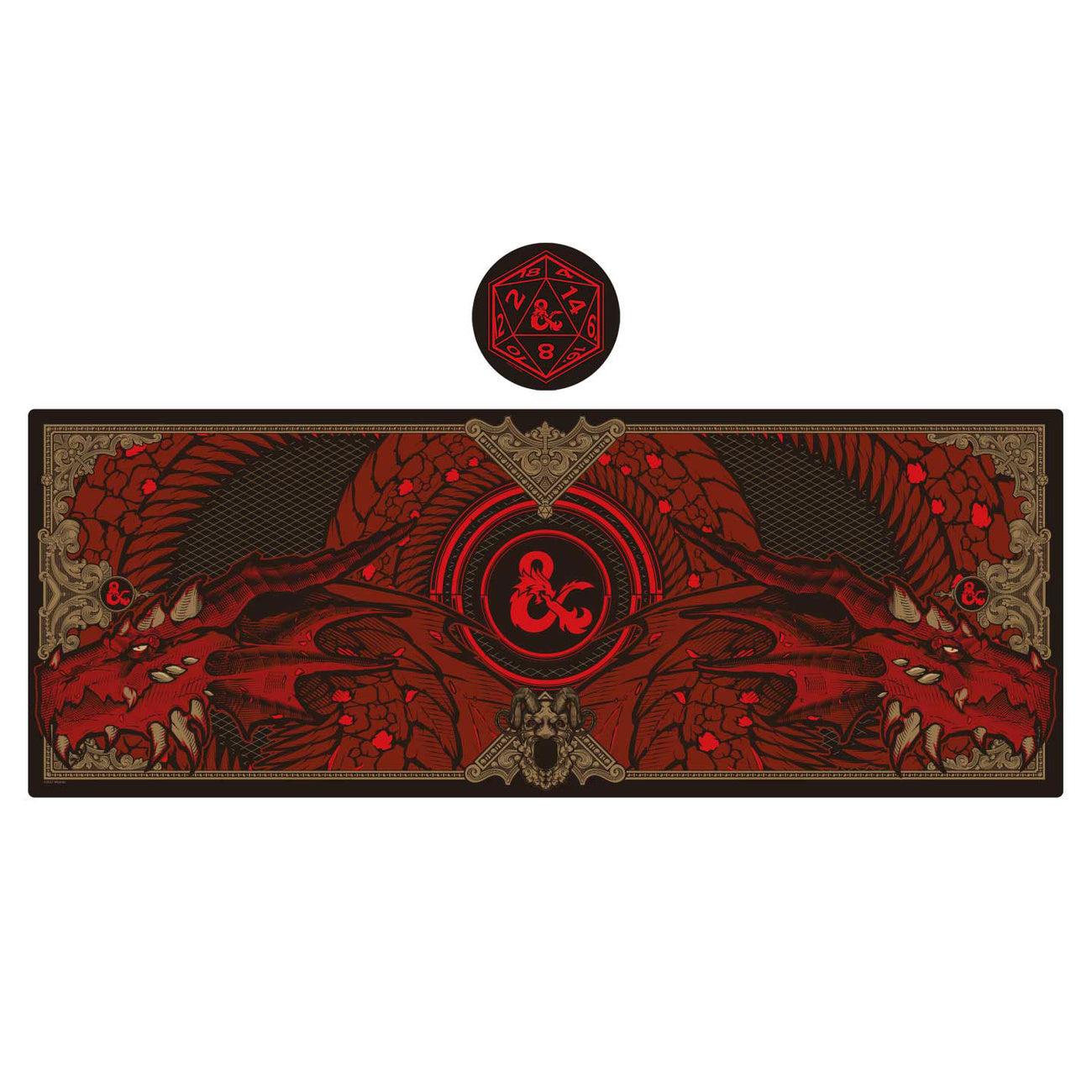 dungeons-dragons-schreibtischunterlage-mit-untersetzer-set image 1
