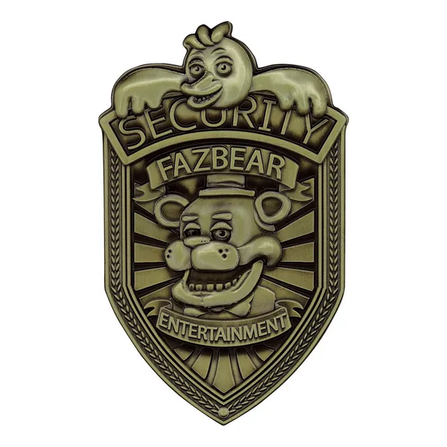 five-nights-at-freddys-security-badge-replik-antik-messing image 1