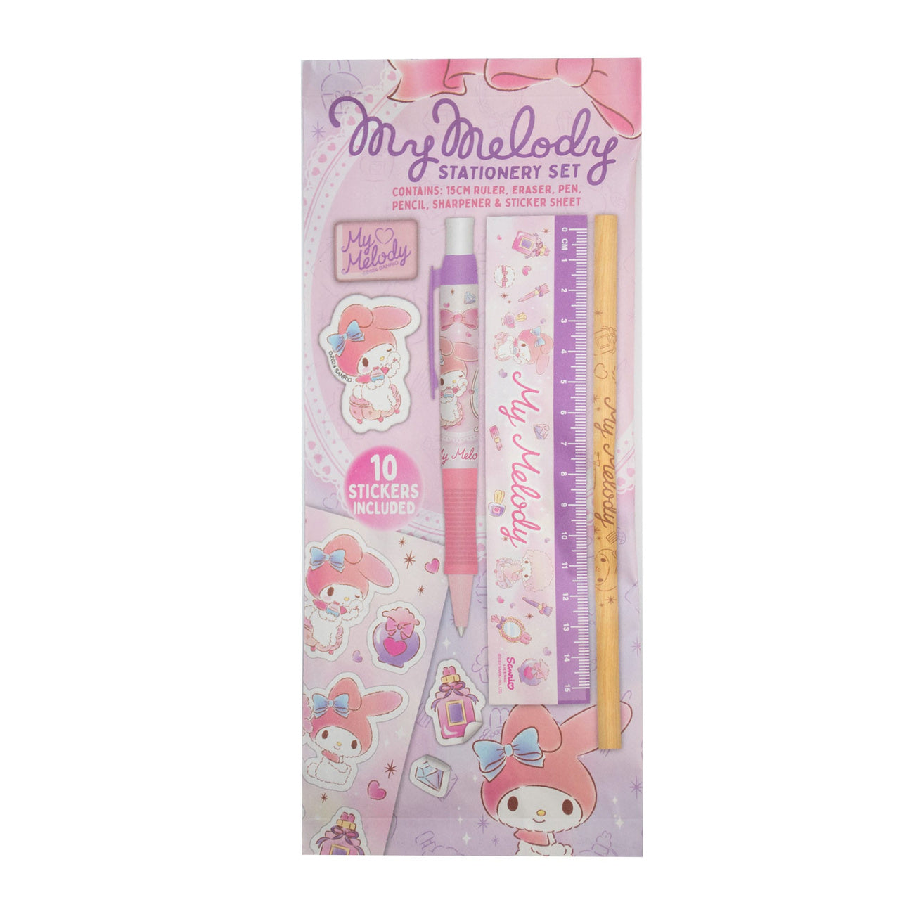 sanrio-my-melody-schreibset-6er-pack-mit-stickern image 3