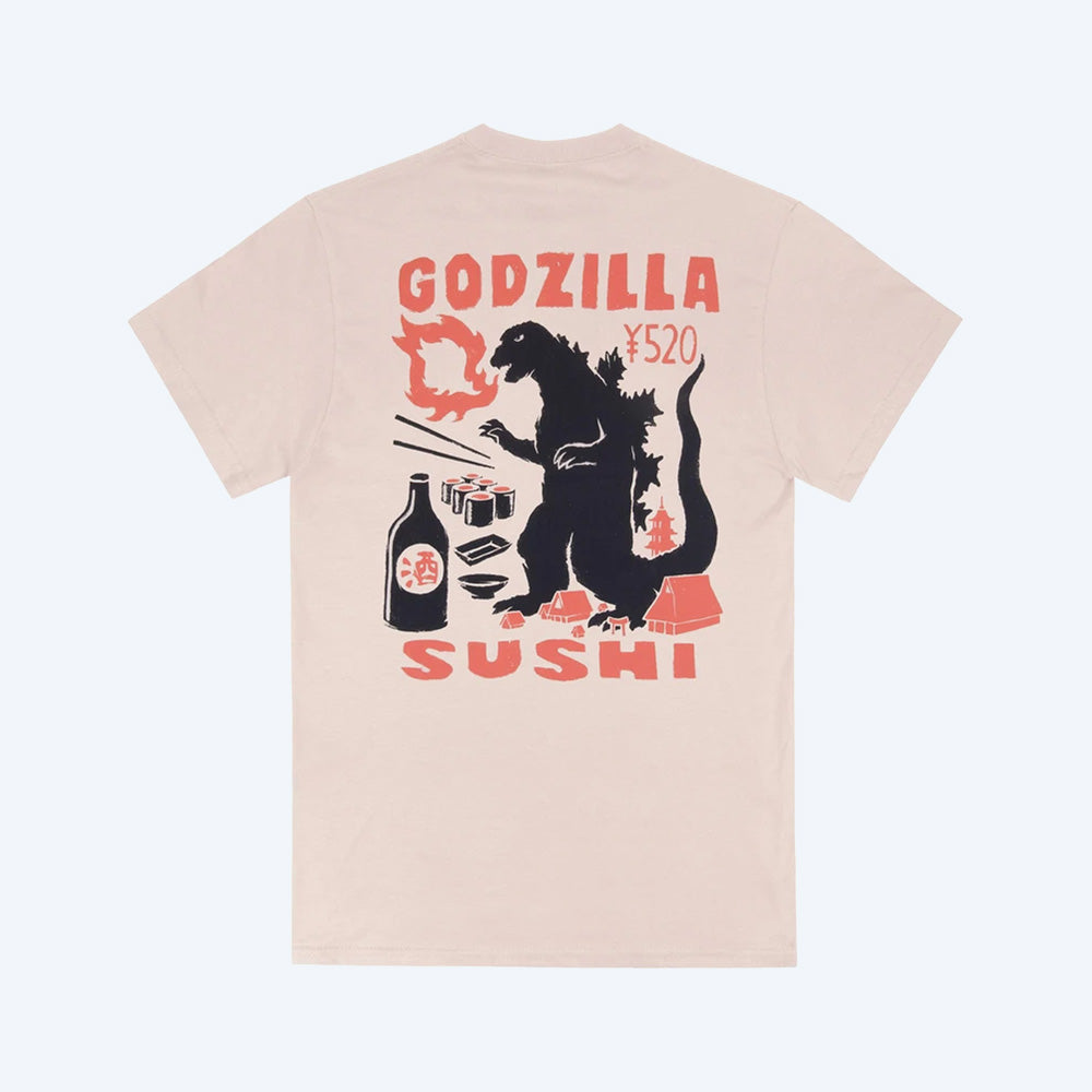 godzilla-sushi-block-print-t-shirt-beige-baumwolle image 1