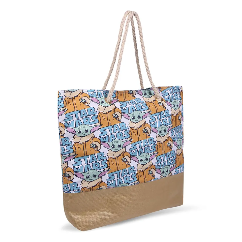 elbenwald-grogu-strandtasche-star-wars-mandalorian-shopper image 1