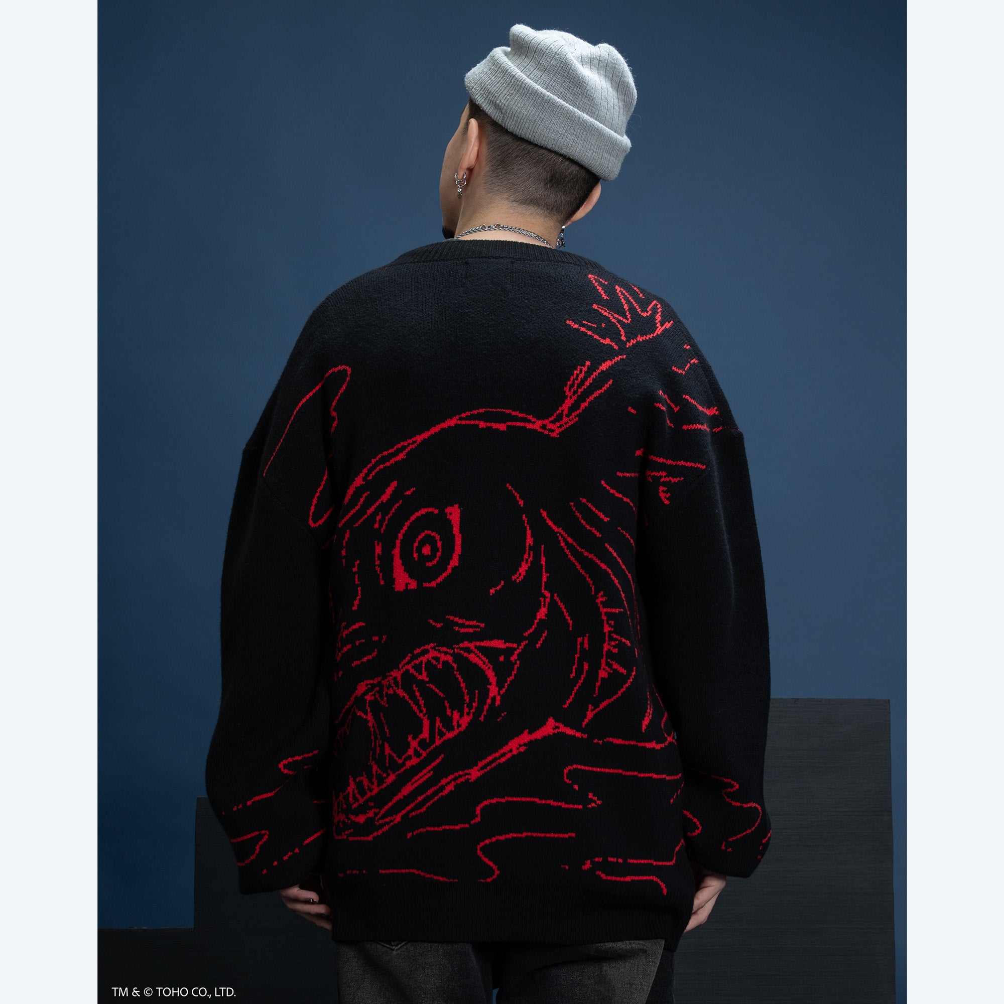 godzilla-kamata-kun-cardigan-strickjacke-shin-viskose image 2