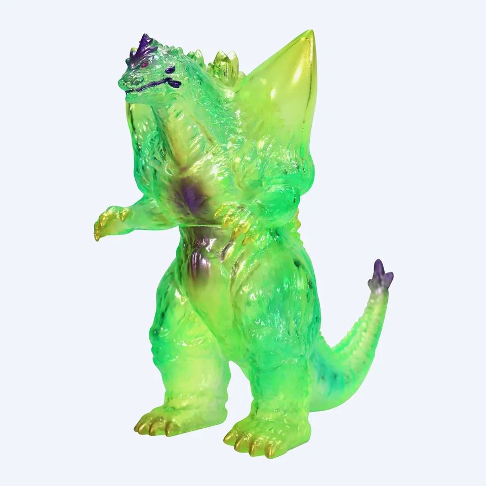 godzilla-middle-size-spacegodzilla-figur-clear-green-vinylfigur image 1