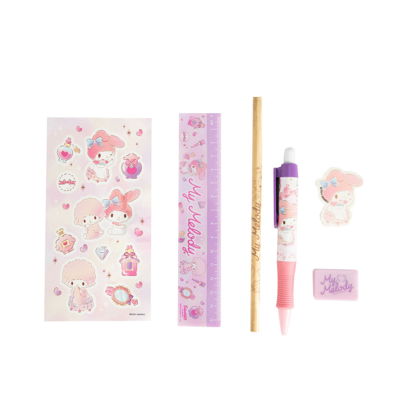 sanrio-my-melody-schreibset-6er-pack-mit-stickern image 1