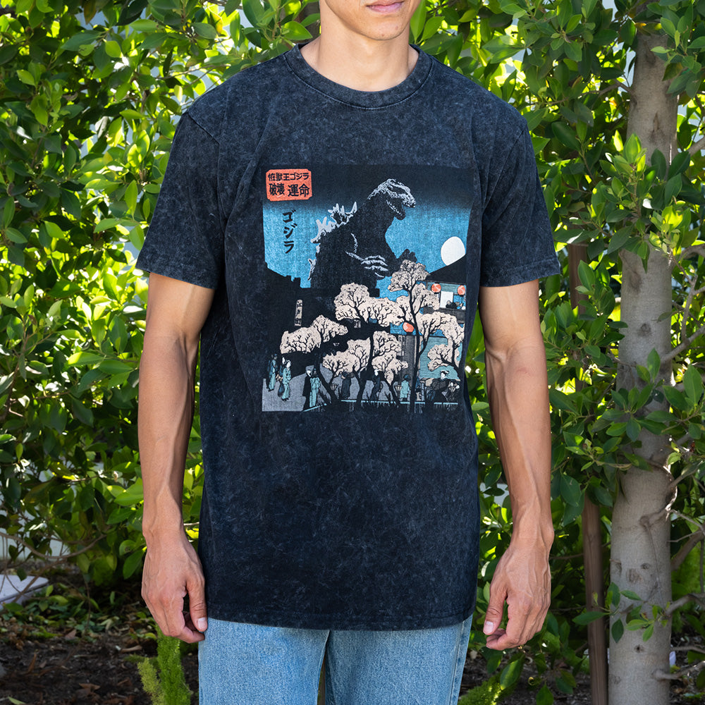 godzilla-silhouette-painting-t-shirt-schwarz-gr-e-l image 2