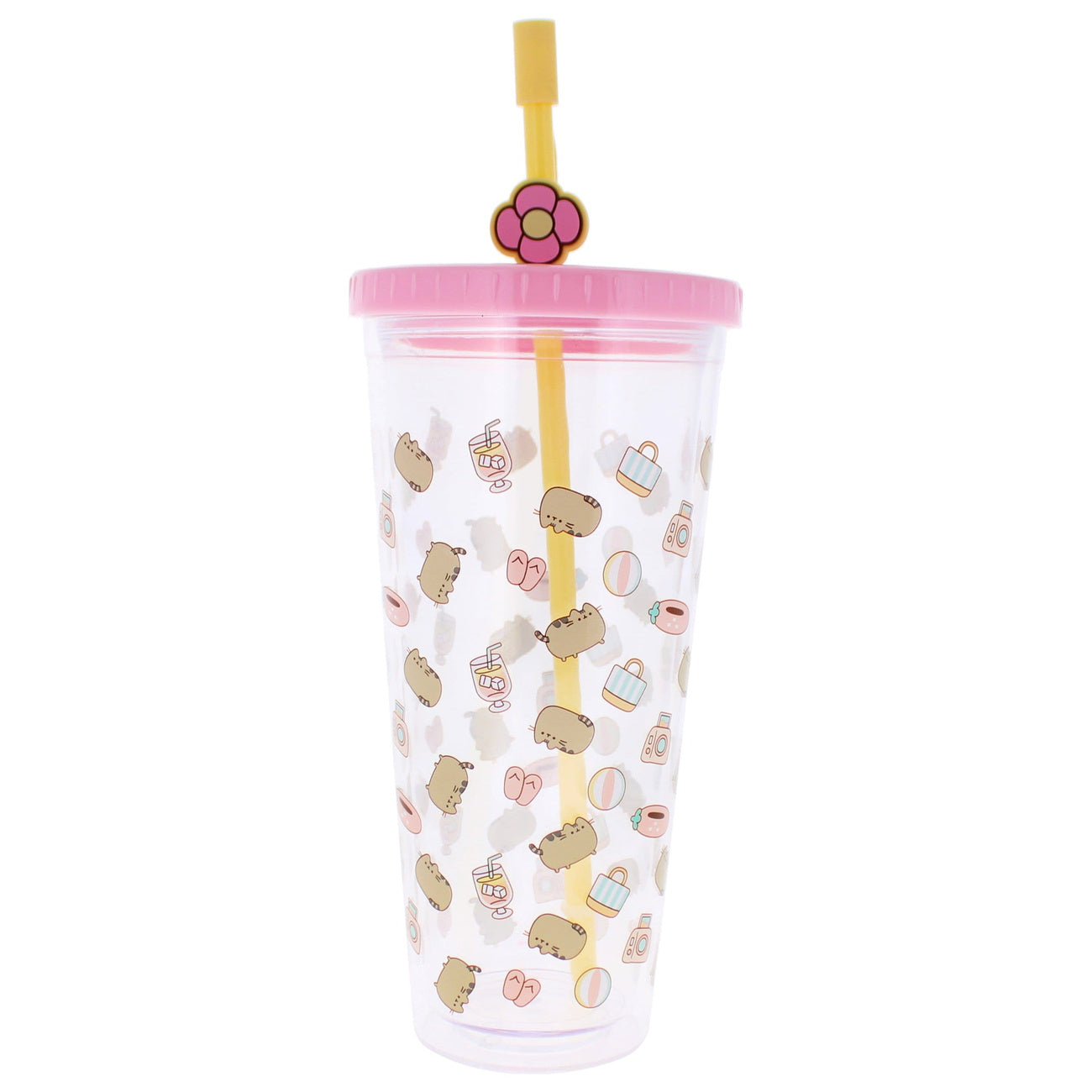 pusheen-becher-mit-strohhalm-700-ml-katze image 1