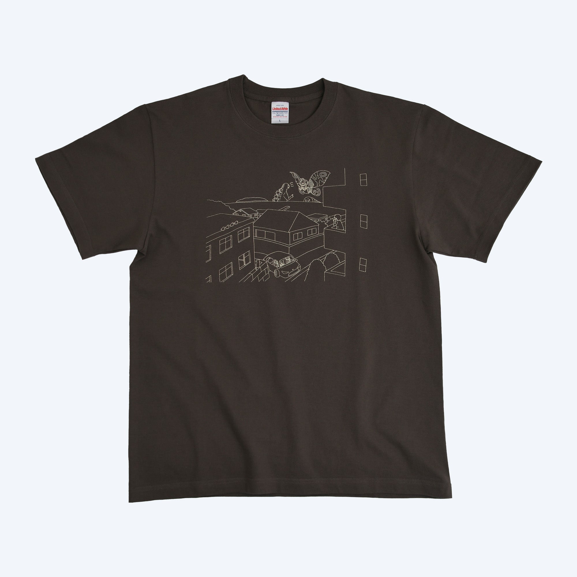 godzilla-the-art-ahh-t-shirt-charcoal-qrais-print-gr-l-xl image 1