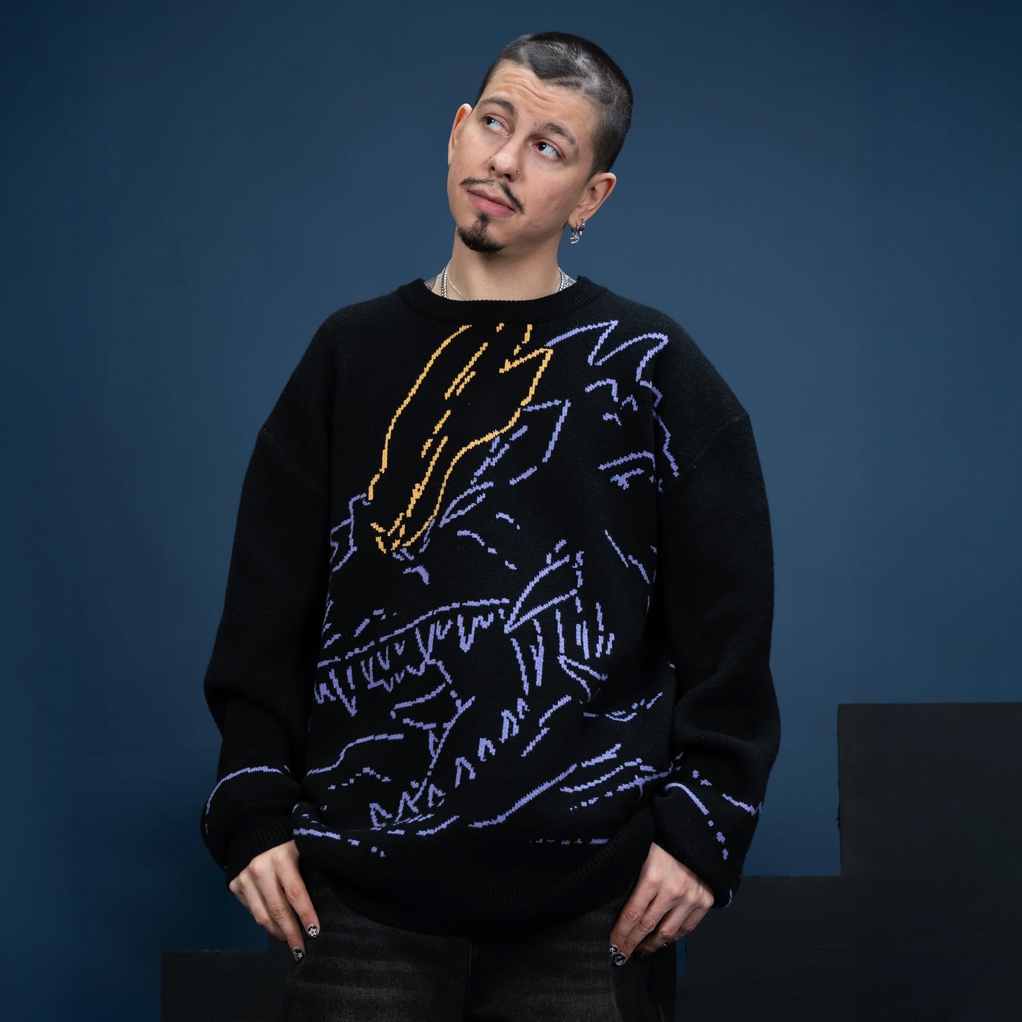 godzilla-spacegodzilla-sweater-pullover-schwarz-kristall-design image 8