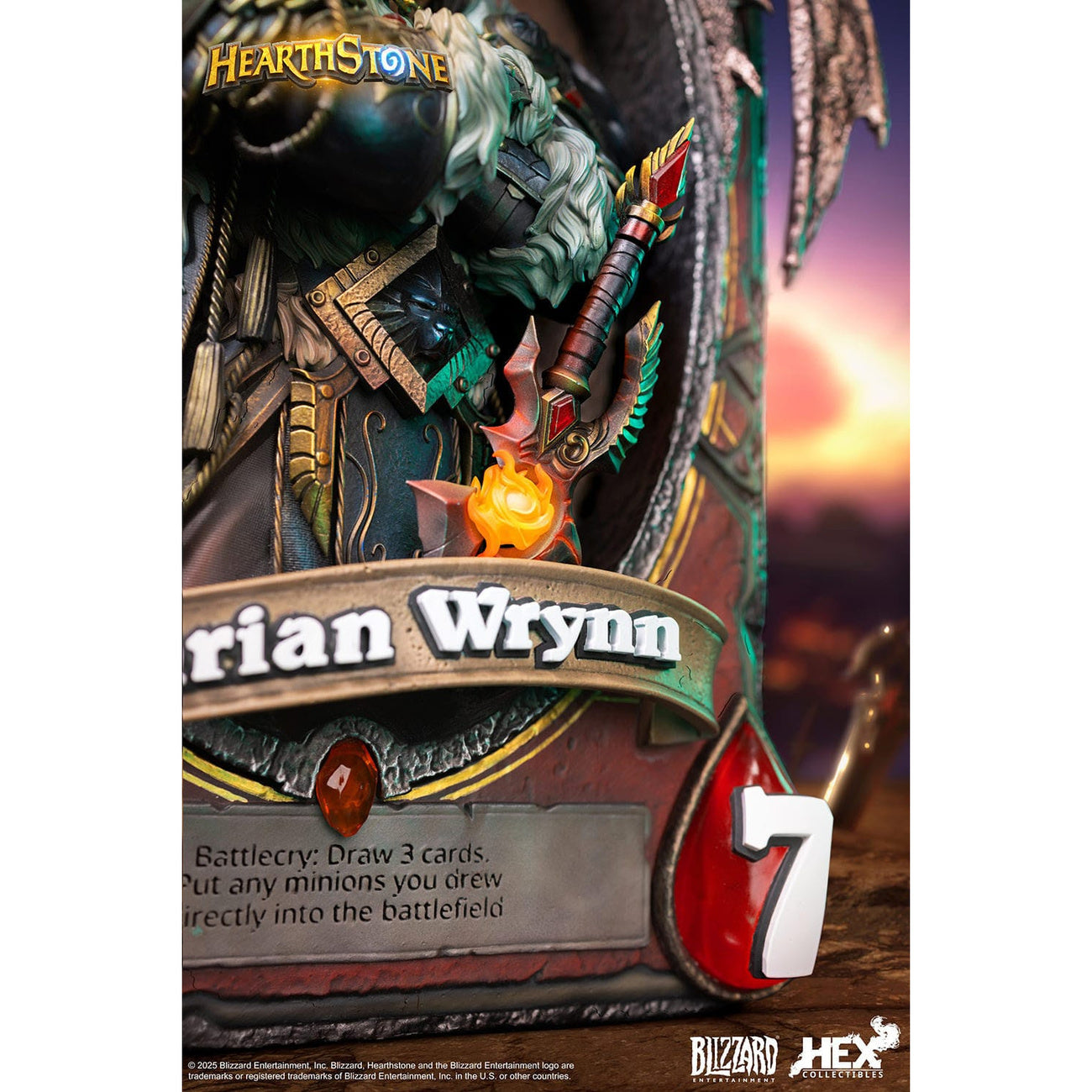 elbenwald-hearthstone-3d-art-frame-statue-varian-wrynn-31-cm image 5