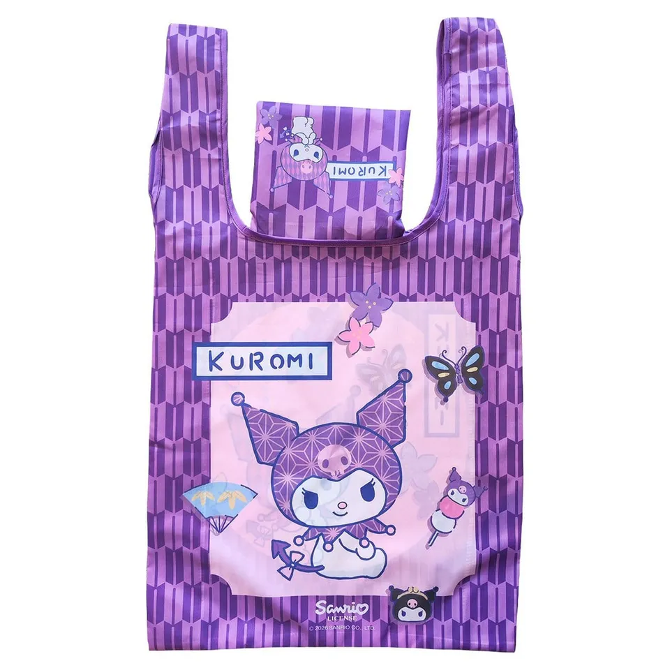 sanrio-kuromi-japanese-foldable-tragetasche-faltbar-polyester image 1
