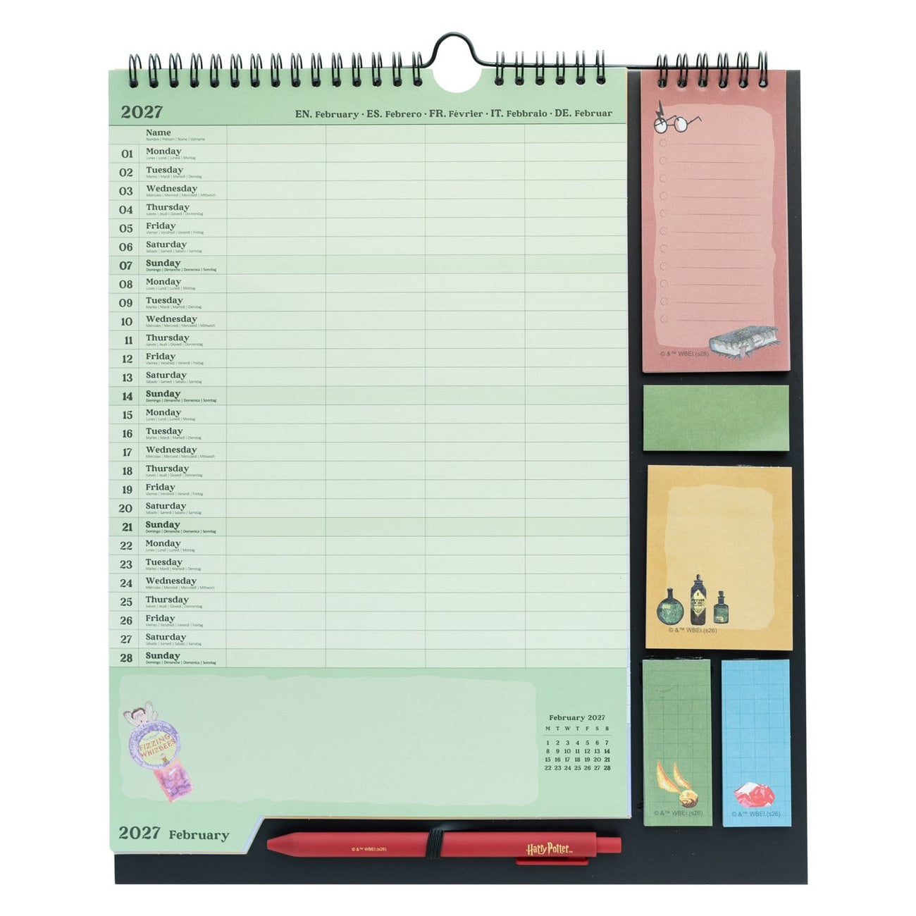 harry-potter-wand-planer-2026-27-30x34-cm-spaltenkalender-16-monate image 3