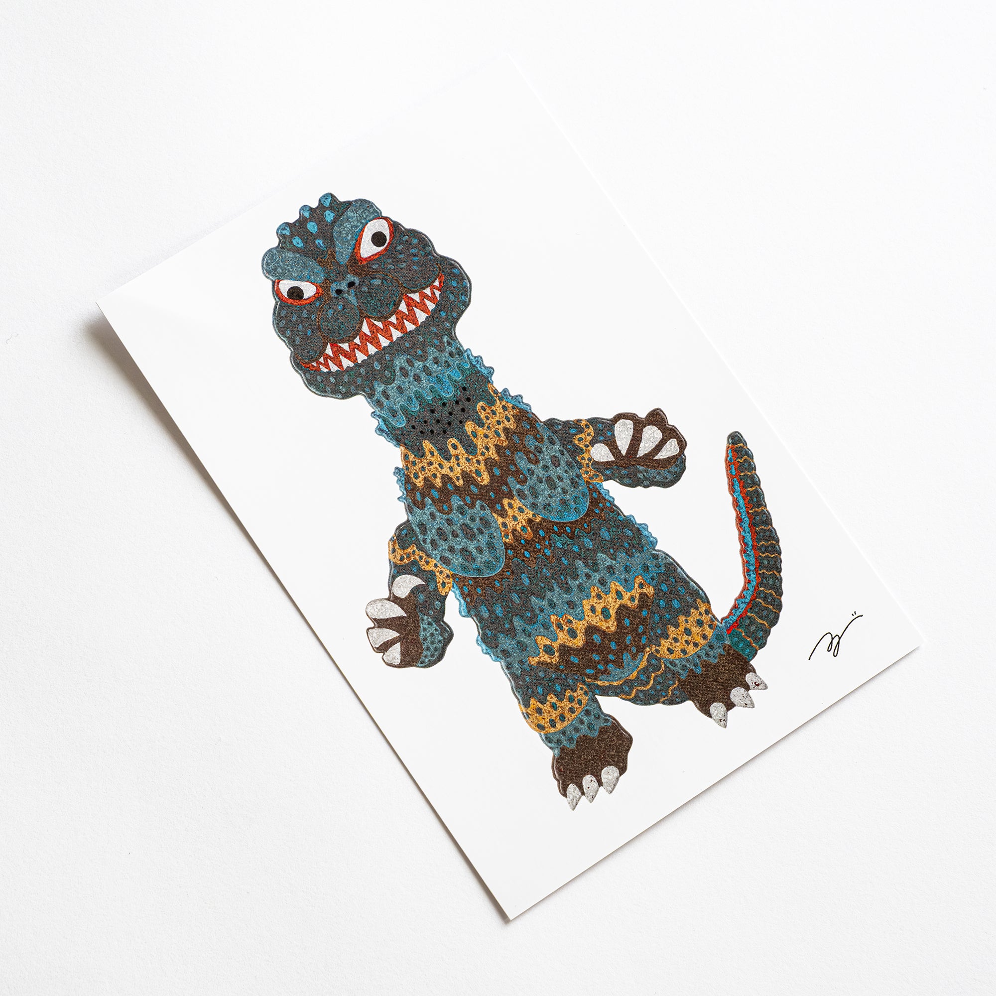 godzilla-the-art-kotaro-abe-postkarte-papier-10x14cm image 2