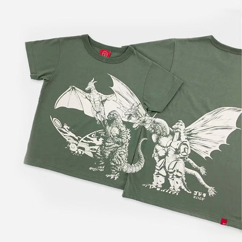 godzilla-ojico-glow-monsters-t-shirt-olive-gr-l-baumwolle image 3