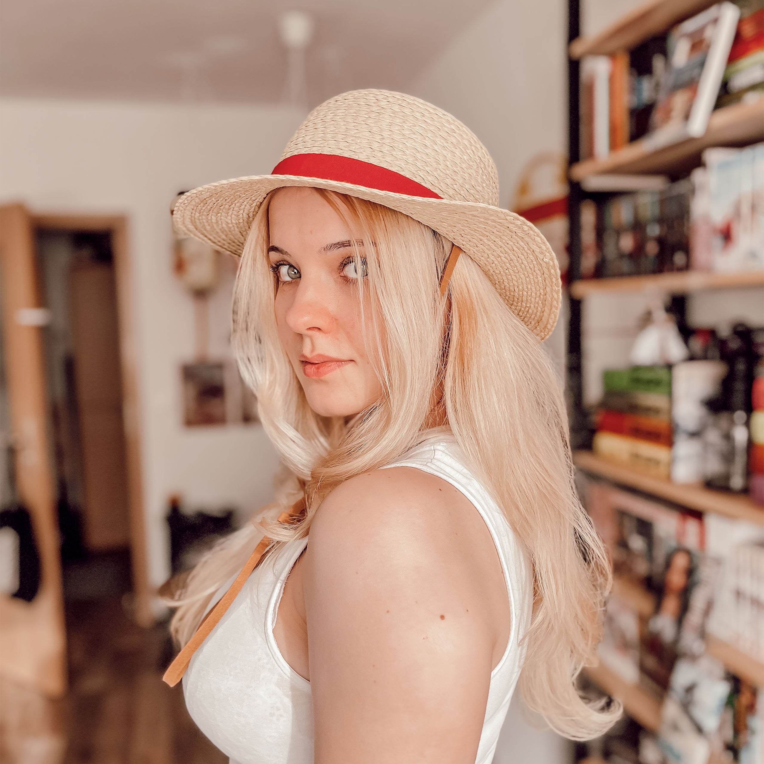 one-piece-luffy-strohhut-cosplay-hut-mit-halteband image 4