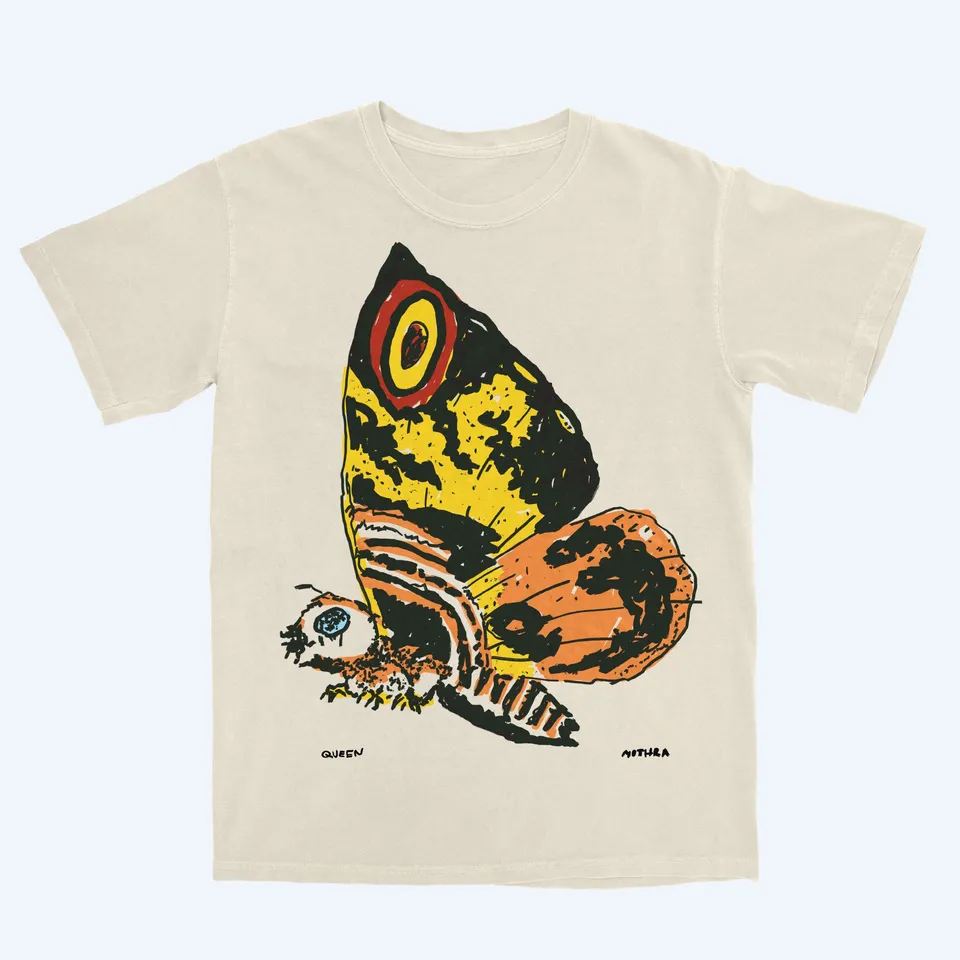 godzilla-mothra-sketch-t-shirt-wei-m-baumwolle image 1