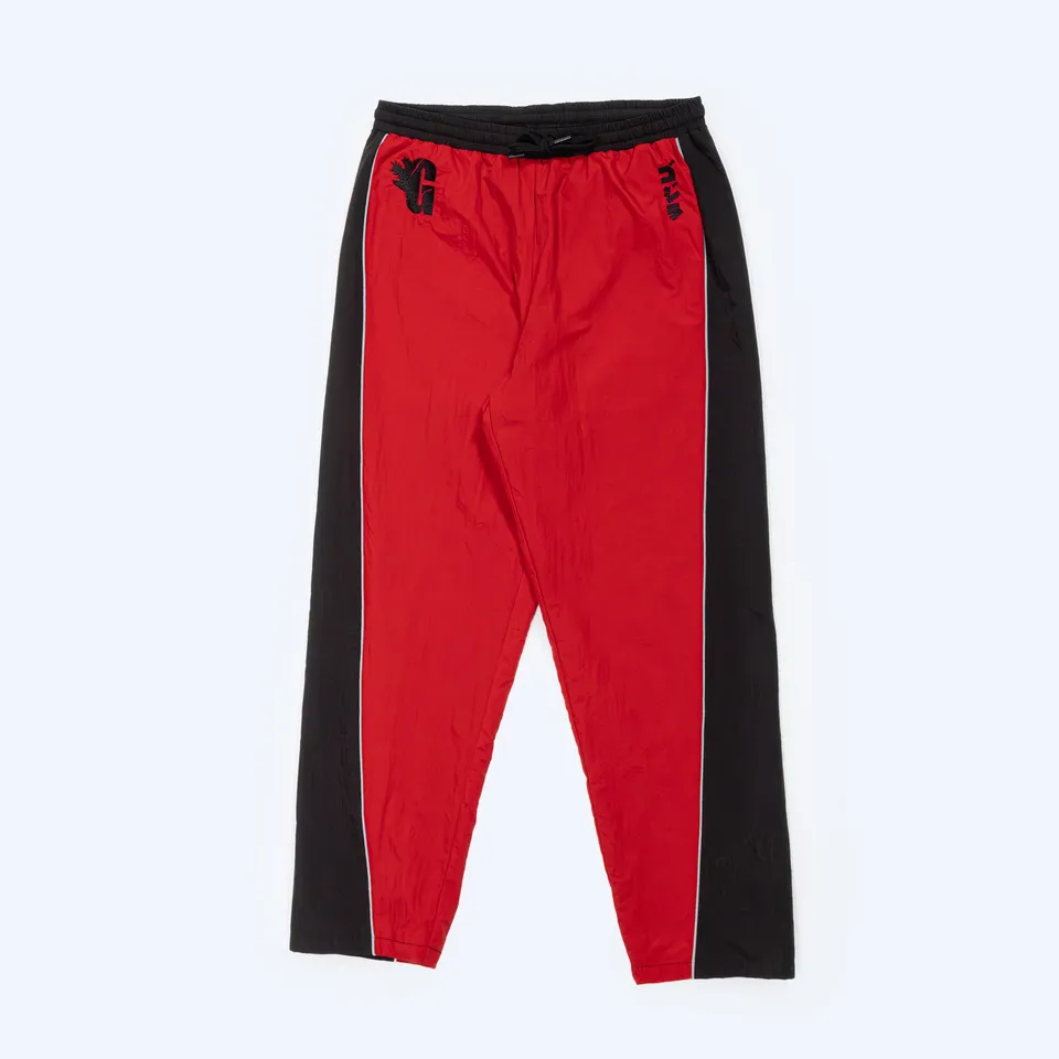godzilla-essential-track-pant-hose-rot-schwarz-nylon image 1