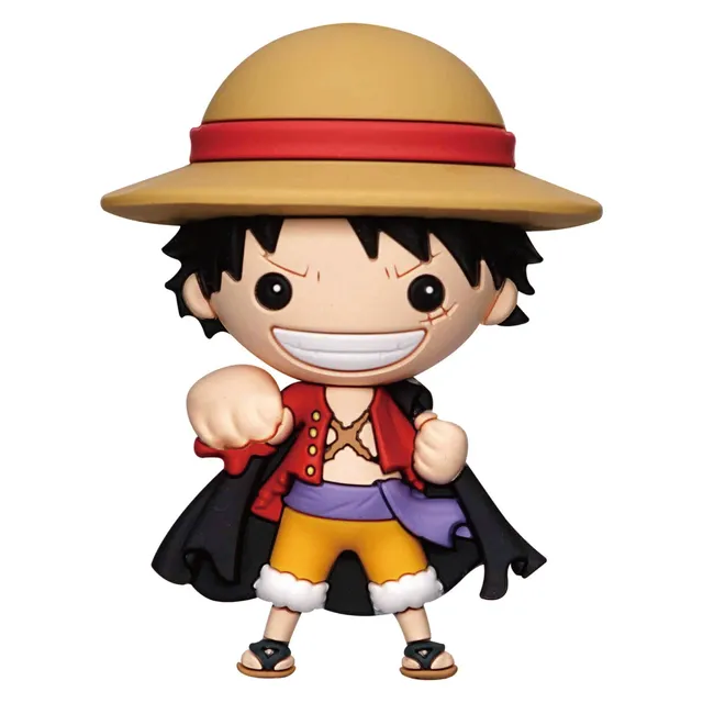 elbenwald-one-piece-luffy-with-cape-3d-schaumstoff-magnet image 1