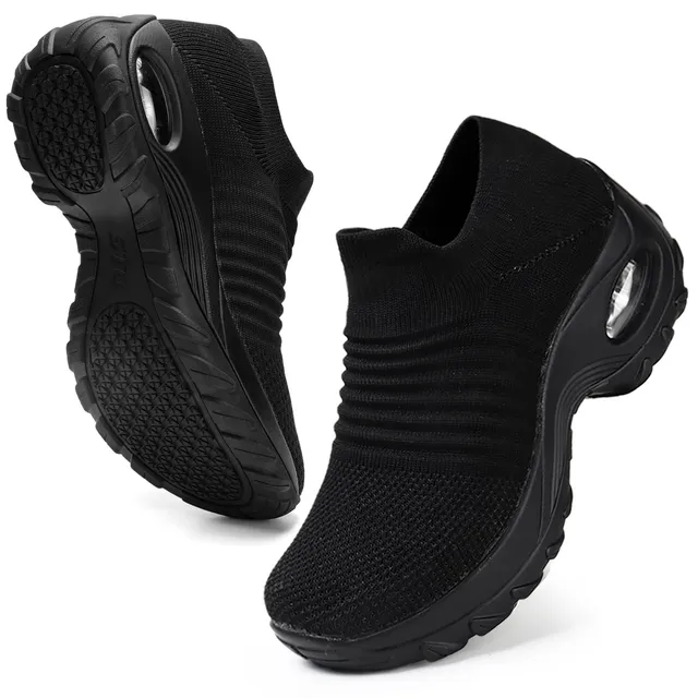hkr-damen-sneaker-slip-on-schwarz-35-memory-foam image 1