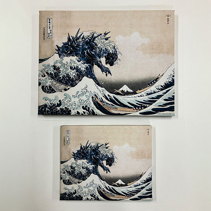 godzilla-ukiyo-e-gro-e-welle-stoffbild-klein-minus-one image 2