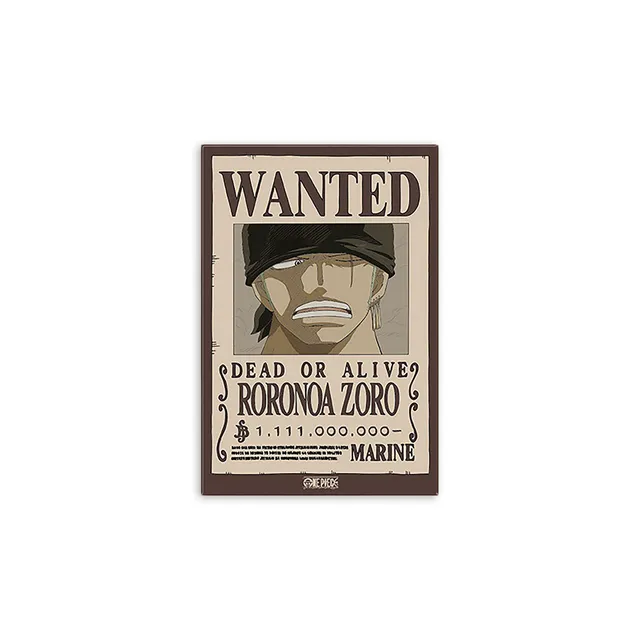 elbenwald-one-piece-wanted-zoro-k-hlschrankmagnet image 1