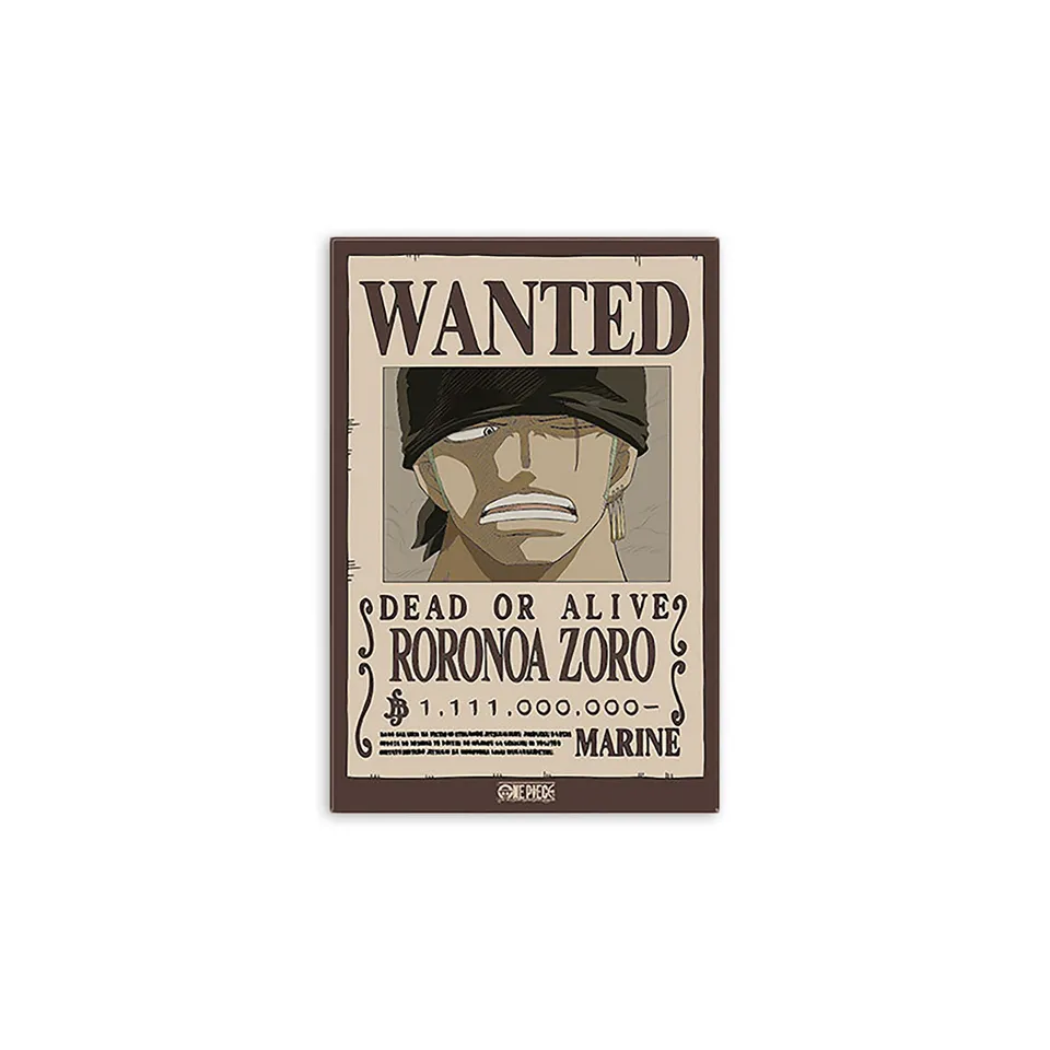 elbenwald-one-piece-wanted-zoro-k-hlschrankmagnet image 1