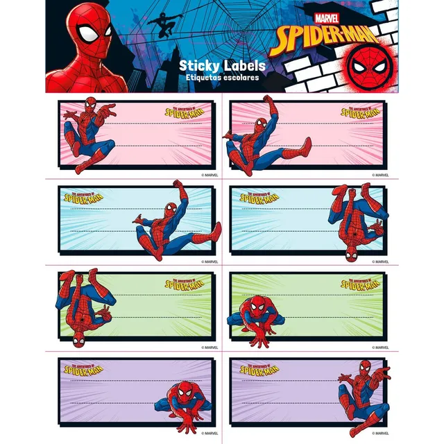 spider-man-selbstklebende-etiketten-16-st-ck image 1