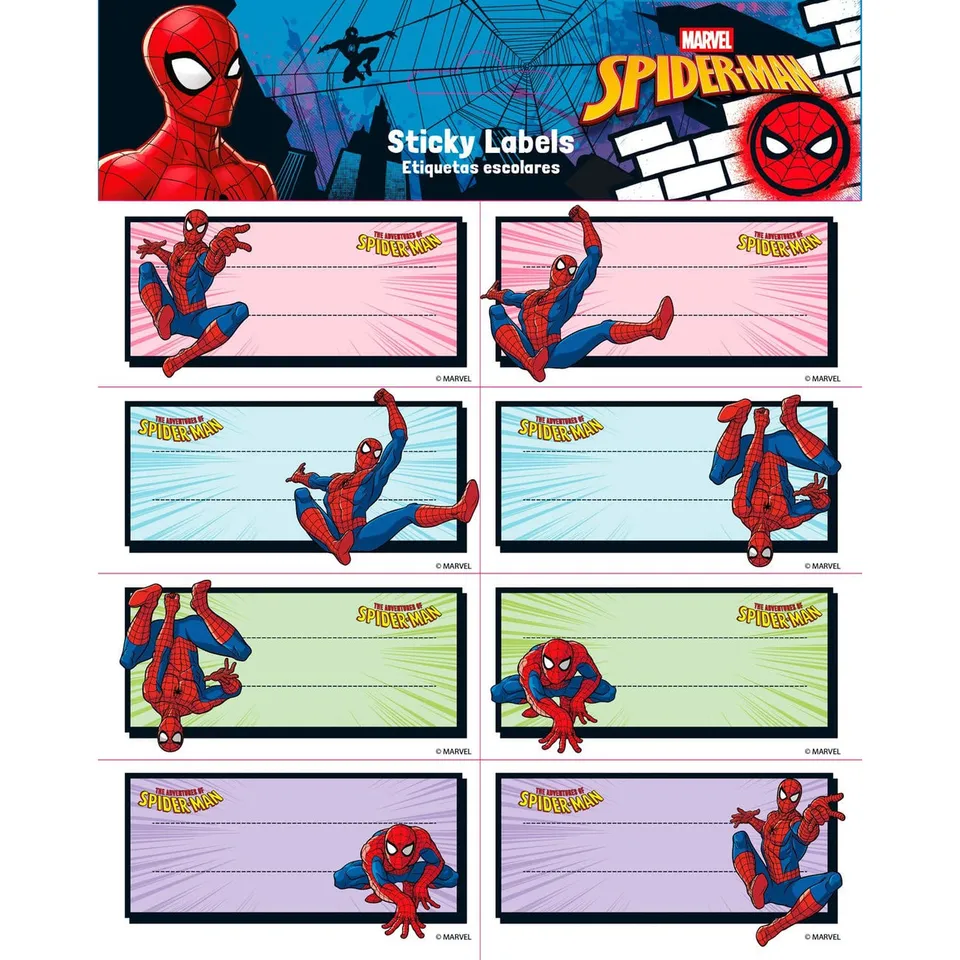 spider-man-selbstklebende-etiketten-16-st-ck image 1