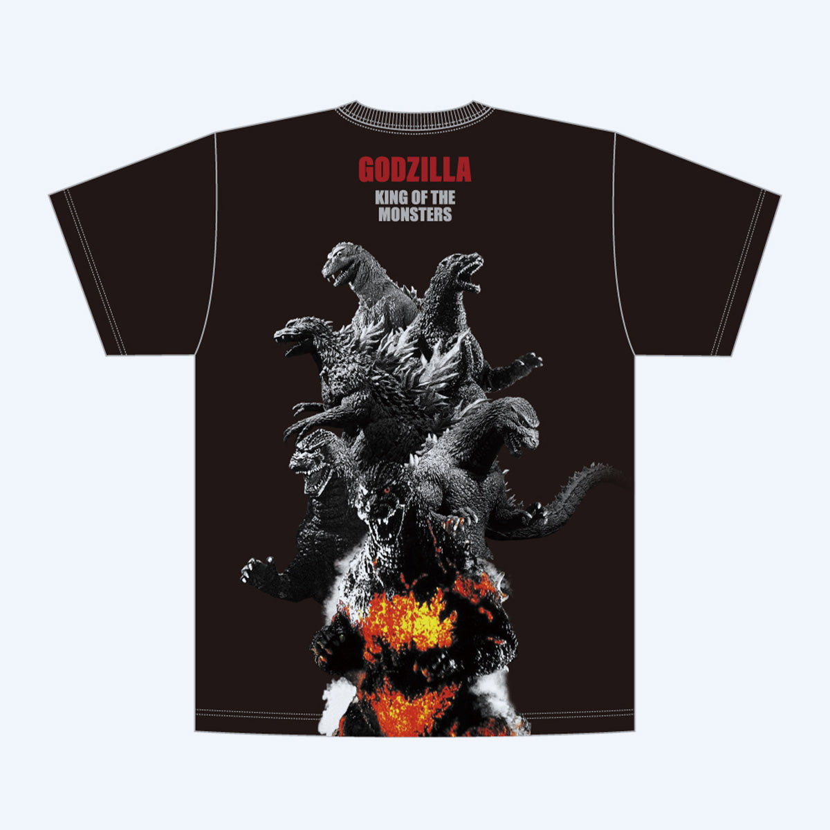 godzilla-x-folkart-evolutions-t-shirt-schwarz-baumwolle image 3