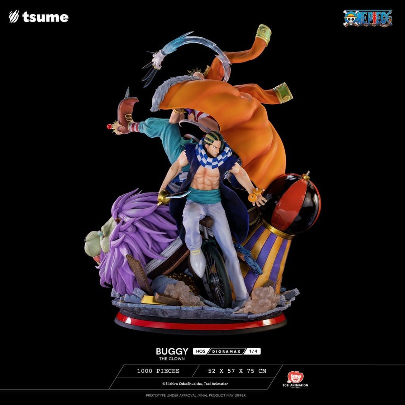 one-piece-hqs-dioramax-buggy-the-clown-figur-1-4-75-cm image 3