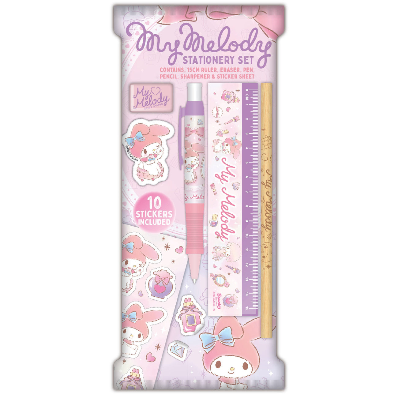 sanrio-my-melody-schreibset-6er-pack-mit-stickern image 2