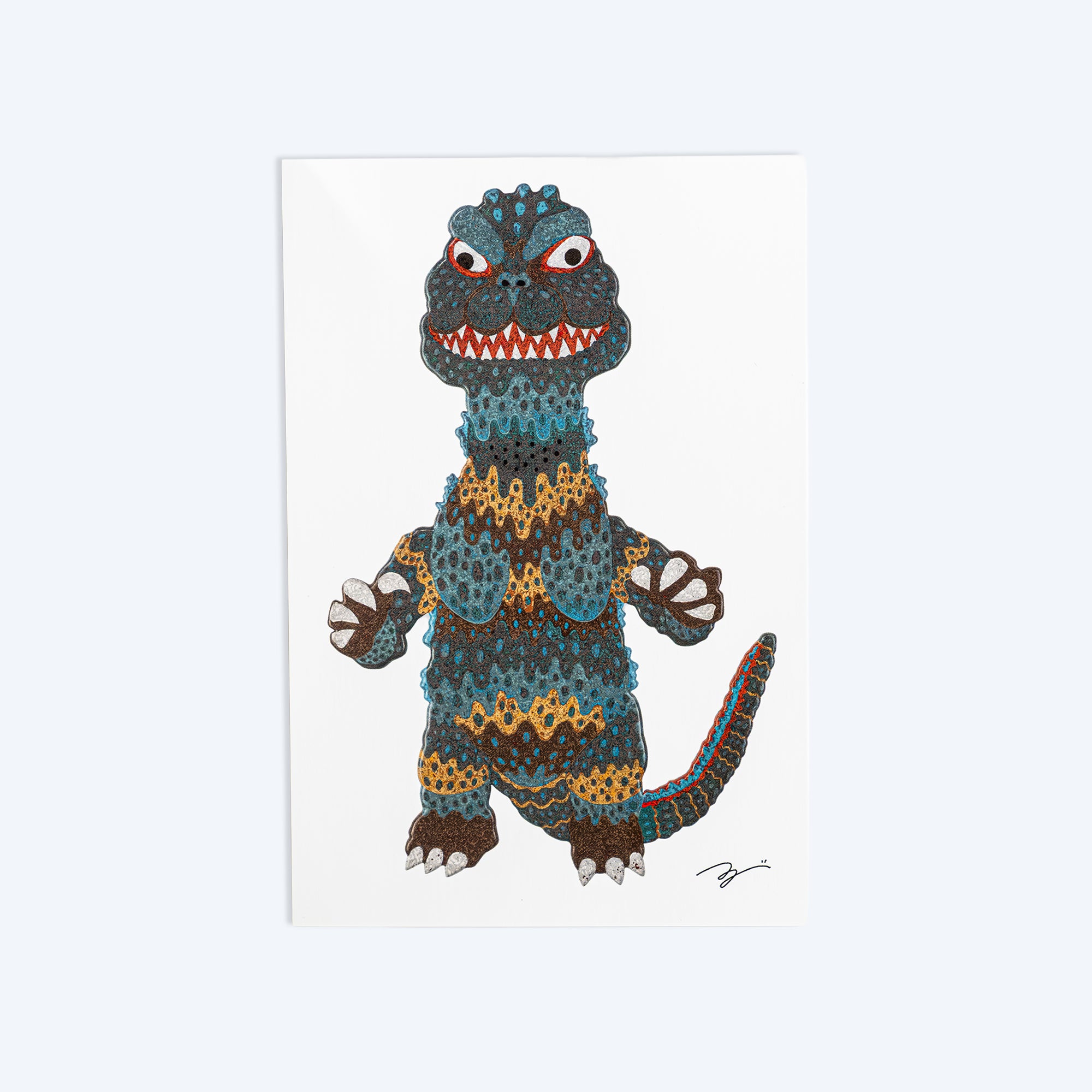 godzilla-the-art-kotaro-abe-postkarte-papier-10x14cm image 1