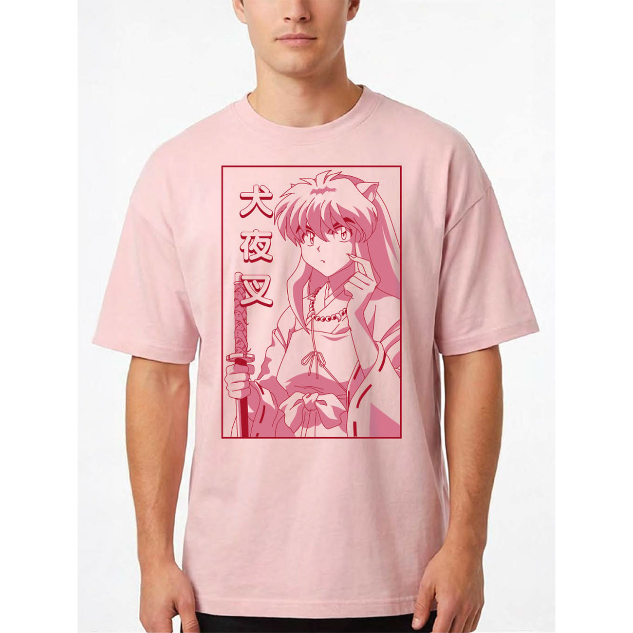 inu-yasha-character-oversize-t-shirt-rosa-gr-e-m image 1