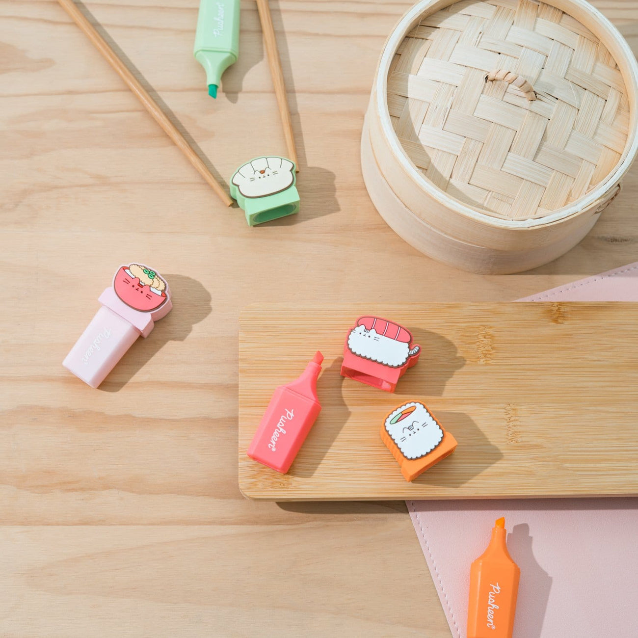 elbenwald-pusheen-textmarker-4er-set-sushi-roll-topper image 4