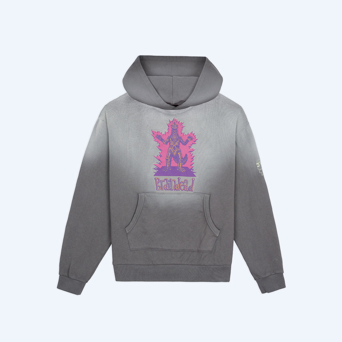 brain-dead-x-godzilla-vintage-wash-hoodie-mechagodzilla-baumwolle image 1