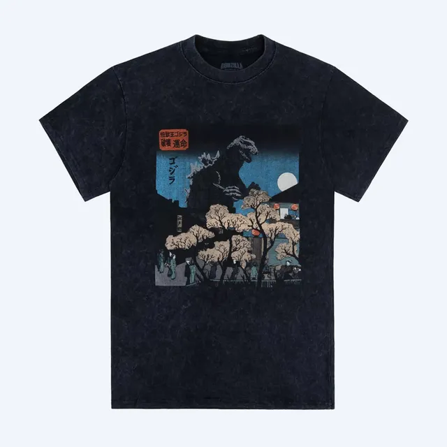 godzilla-silhouette-painting-t-shirt-schwarz-gr-e-l image 1